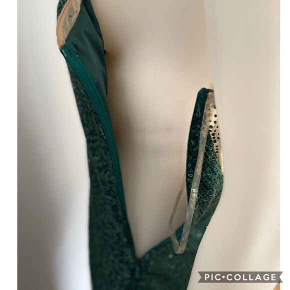 NWT LONG MERMAID PROM DRESS SEQUINS WEDDING GOWN LINED SPECIAL OCCASION EVENT - Picture 7 of 9